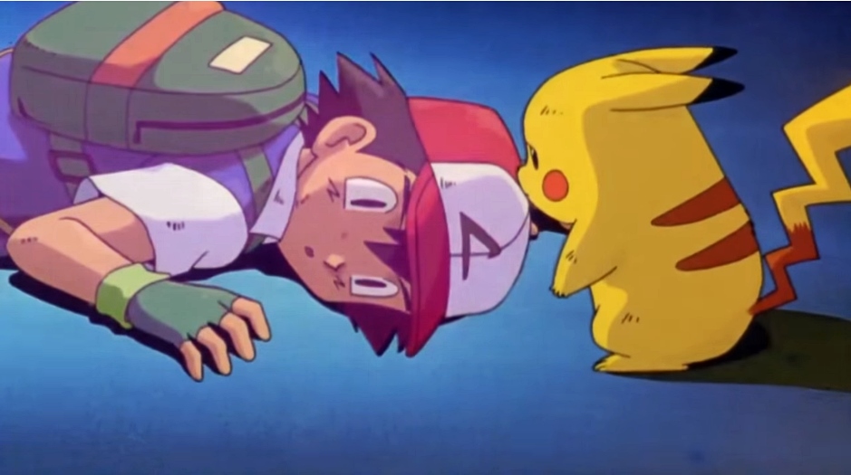 Pikachu Saves Ash - Pokémon: The First Movie. 